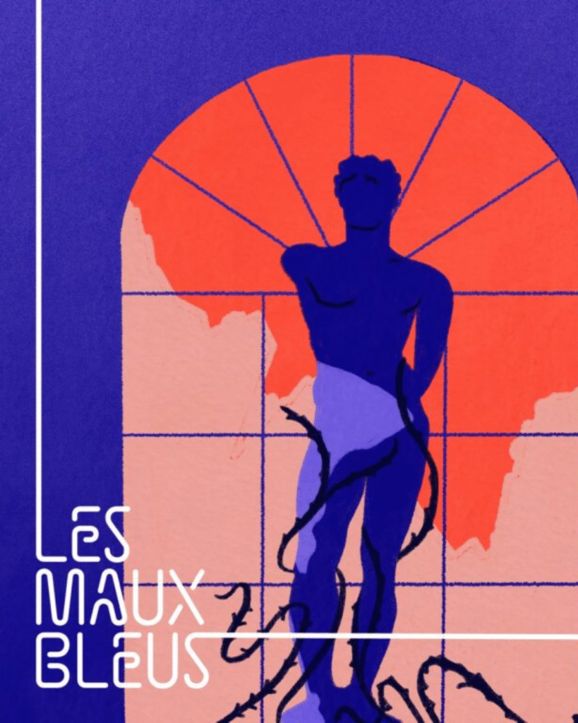 Illustration Podcast Les mots bleus